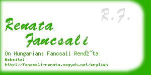 renata fancsali business card